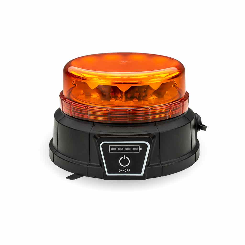Class 1 Wireless Rechargeable Beacon Vacuum Magnet Mount LED Warning Light - Remote Keychain | 36 Flash Patterns - Thumbnail 2