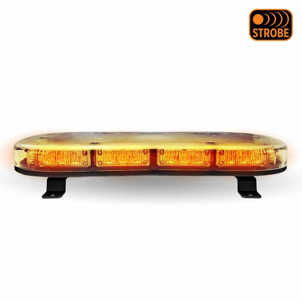 14" Class 1 Light Bar Permanent Bracket Mount LED Warning Light - 36 Flash Patterns - Thumbnail 4