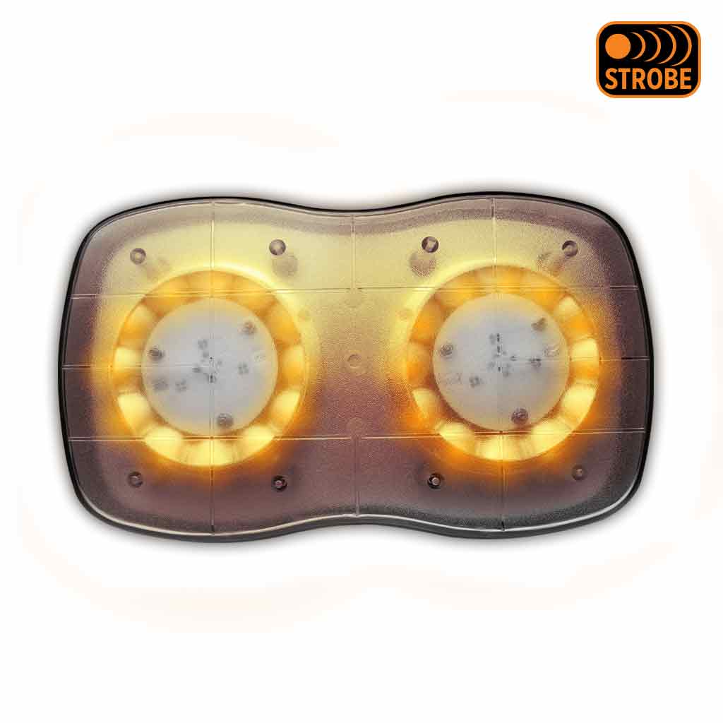 11" Light Bar Permanent Mount LED Warning Light - Switch & Button Controller | 3 Flash Patterns - Thumbnail 2