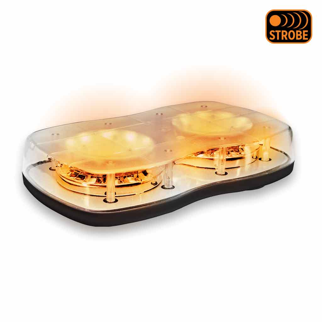 11" Light Bar Permanent Mount LED Warning Light - Switch & Button Controller | 3 Flash Patterns - Thumbnail 6