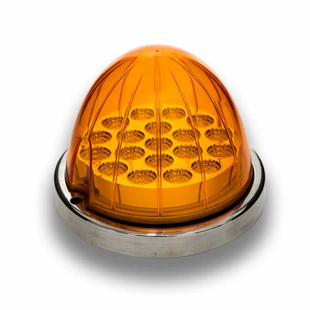 Amber Clearance & Marker Watermelon LED Light - 19 Diodes