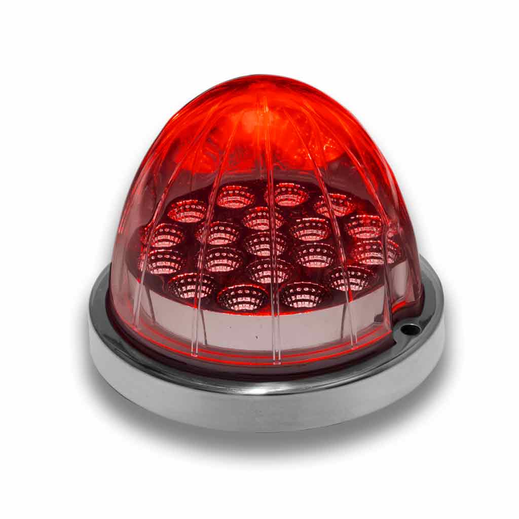 Clear Red Clearance & Marker Watermelon LED Light - 19 Diodes