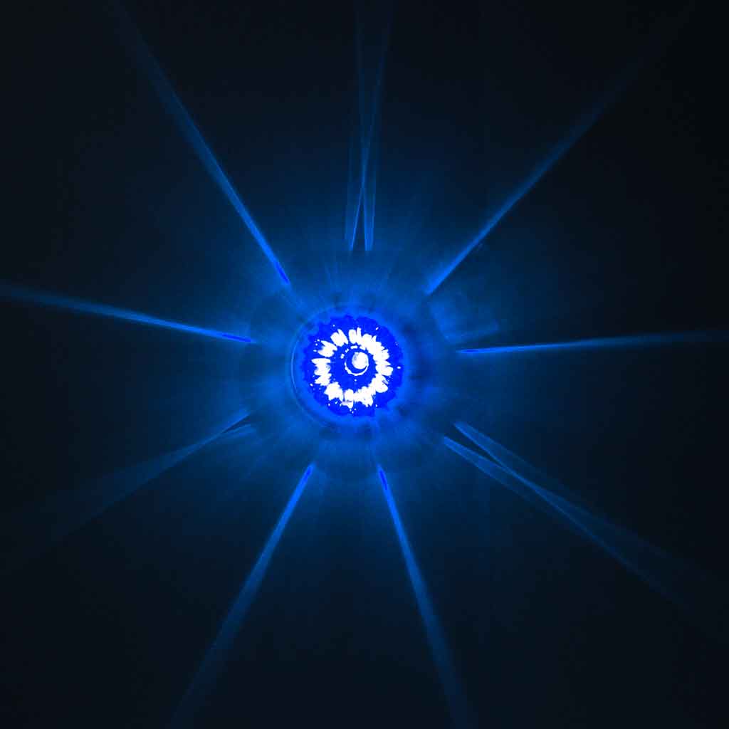 Red Stop, Turn & Tail to Blue Auxiliary Star-Burst Watermelon LED Light - 19 Diodes - Thumbnail 5