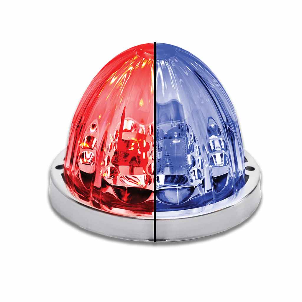 Red Stop, Turn & Tail to Blue Auxiliary Star-Burst Watermelon LED Light - 19 Diodes - Thumbnail 8