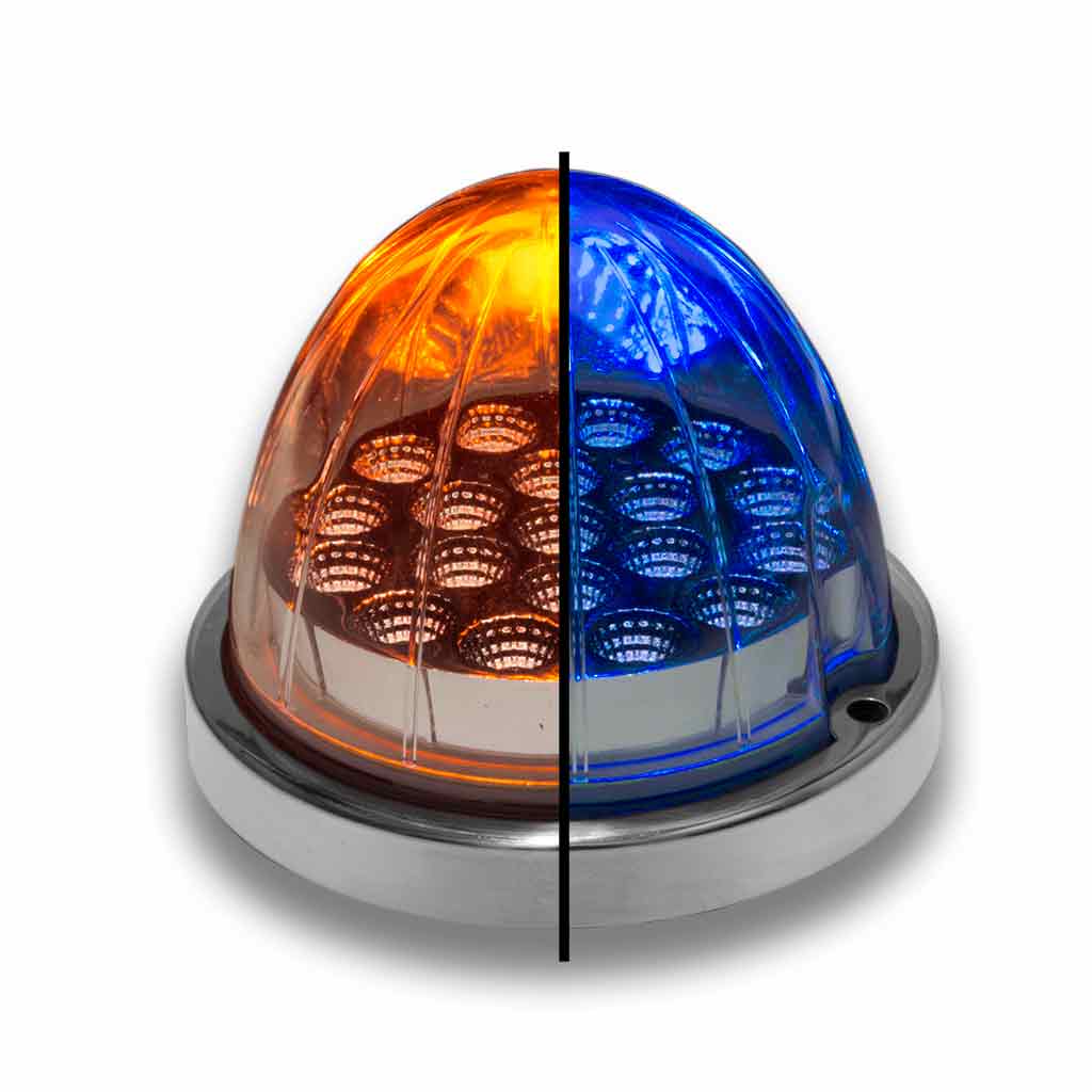 Amber Clearance & Marker to Blue Auxiliary Watermelon LED Light - 19 Diodes - Thumbnail 9