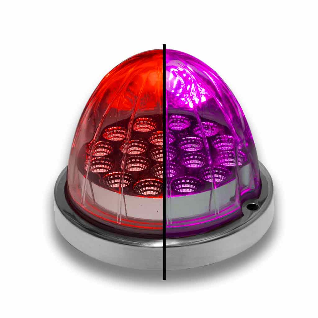 Red Clearance & Marker to Purple Auxiliary Watermelon LED Light - 19 Diodes