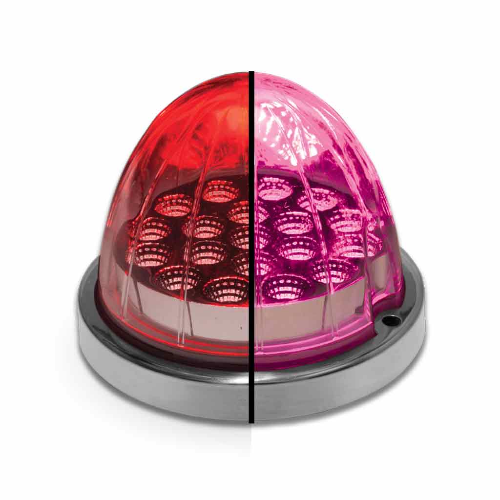 Red Clearance & Marker to Pink Auxiliary Watermelon LED Light - 19 Diodes - Thumbnail 5