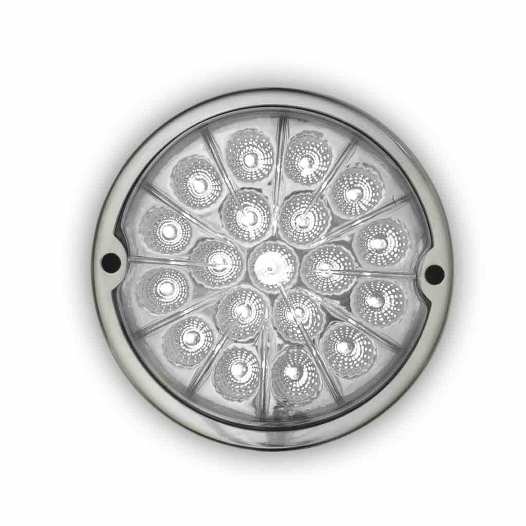 Red Clearance & Marker to White Auxiliary Watermelon LED Light - 19 Diodes