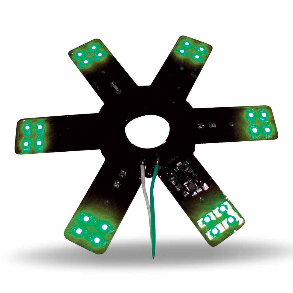 8" Green Auxiliary Star LED Light for 15" Donaldson/Vortox Air Cleaners - 24 Diodes - Thumbnail 5