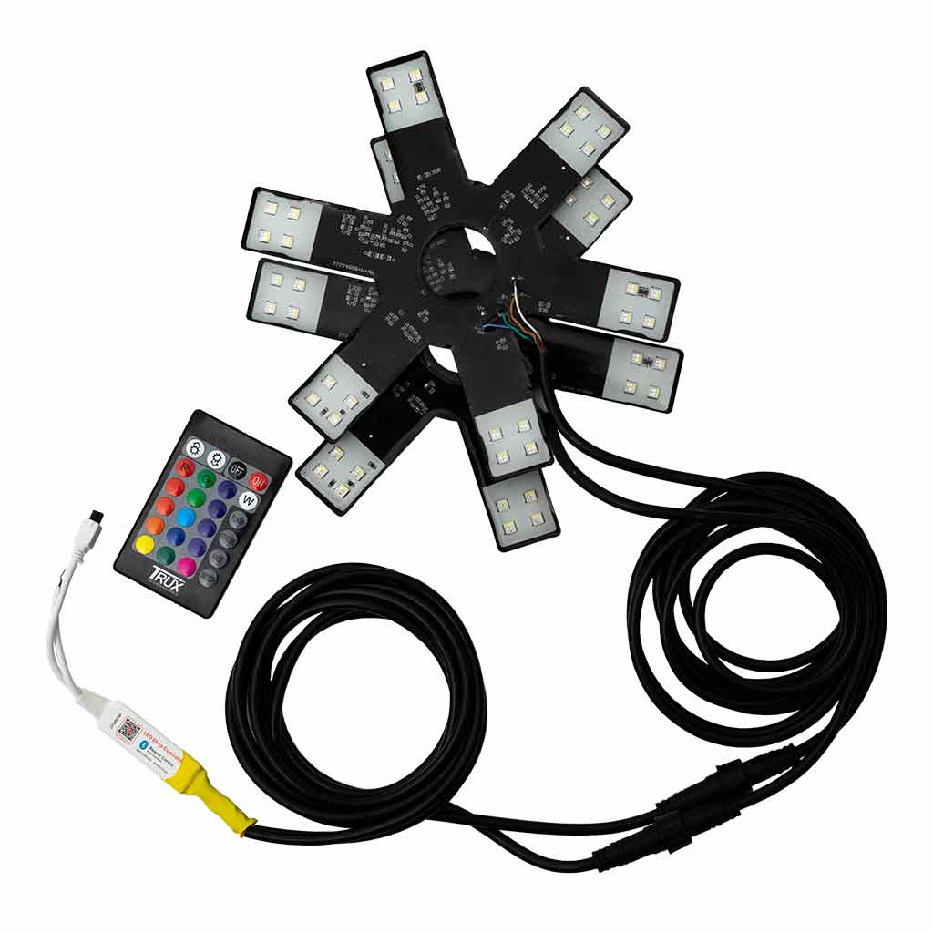 8" RGB Multi-Color Auxiliary Star LED Light Kit - 24 Diodes - Thumbnail 2
