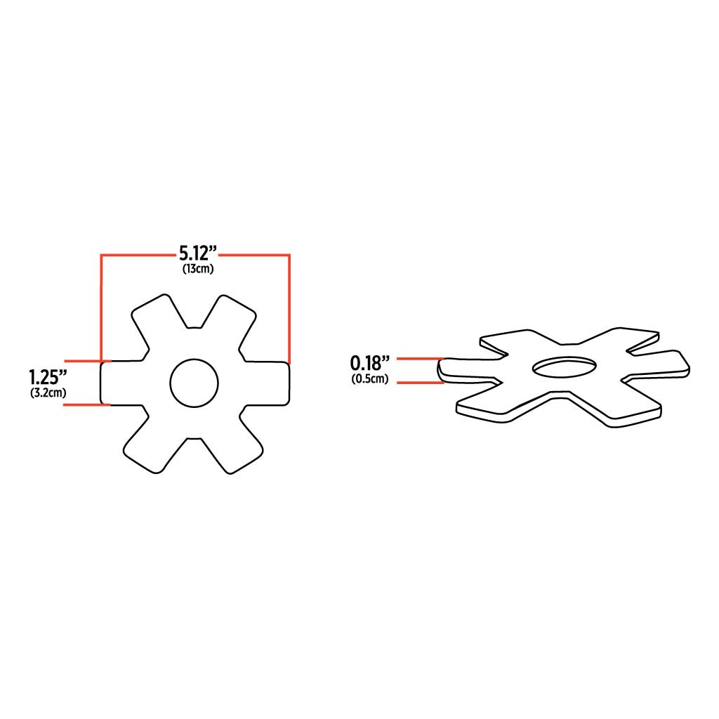 5" Red Auxiliary Star LED Light for 13" & 15" Donaldson/Vortox Air Cleaners - 24 Diodes - Thumbnail 2