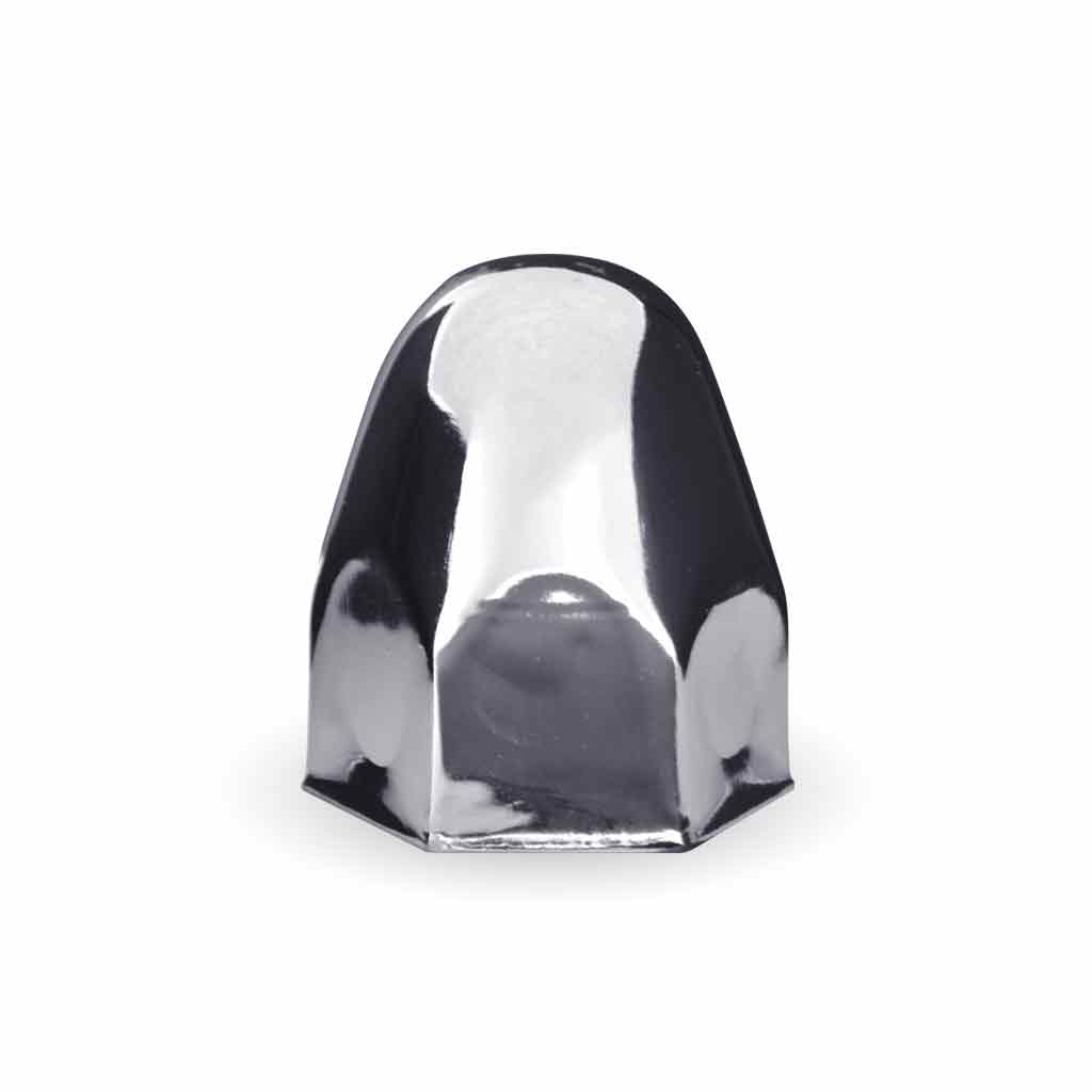 1 1/2" Push On Nut Cover - Chrome Metal