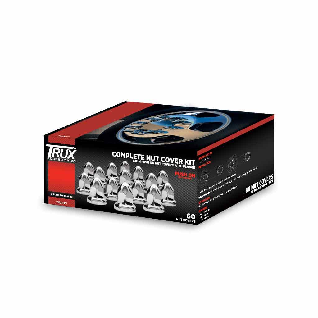 Complete Nut Cover Kit - 33mm Push On Nut Covers with Flange - 60 Nut Covers - Thumbnail 5