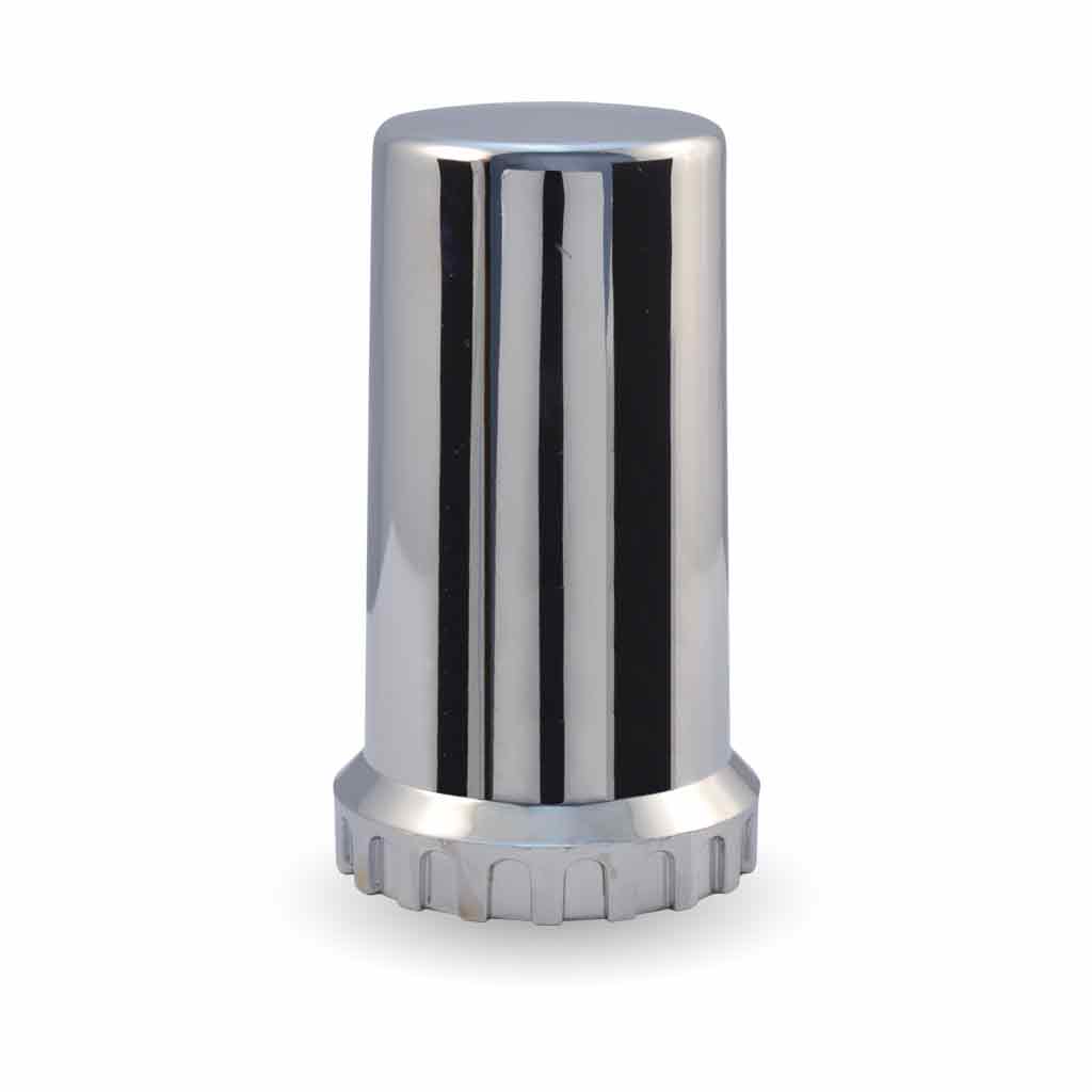33mm Threaded Long Nut Cover with Flange - Chrome ABS Plastic
