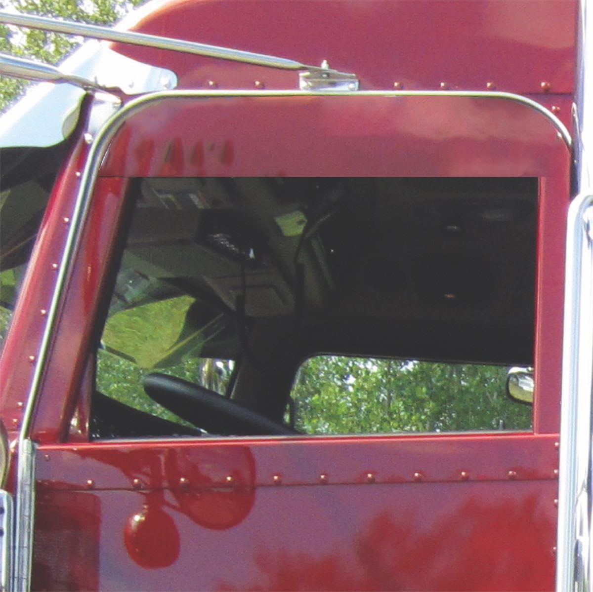 PB. 5" Window Chop Tops (2006-2020) - Cab Mounted Mirrors | Paintable | Flange