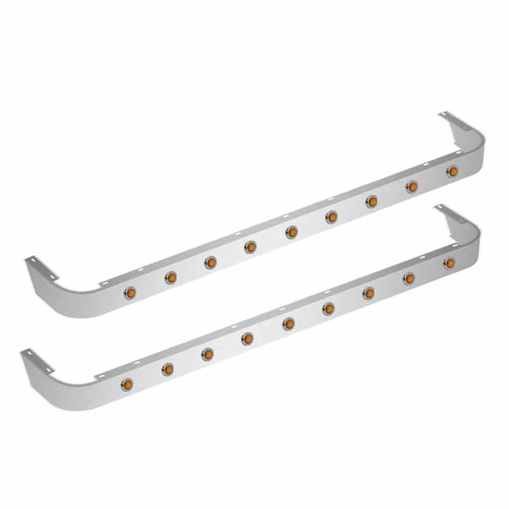 PB. 389 Long Hood 72" (Old 63") Sleeper Panels - With Wrap | 3/4" Round LEDs (Amber Lens)