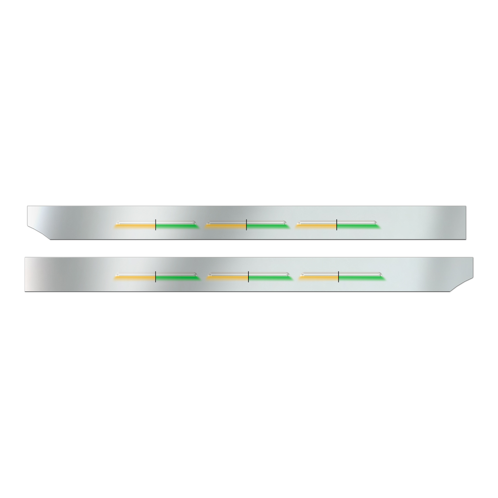 PB. 72" (Old 63") Louvered Sleeper Panel Kit (1987+) - Dual Glow Strips (Amber/Green) | 6" Face