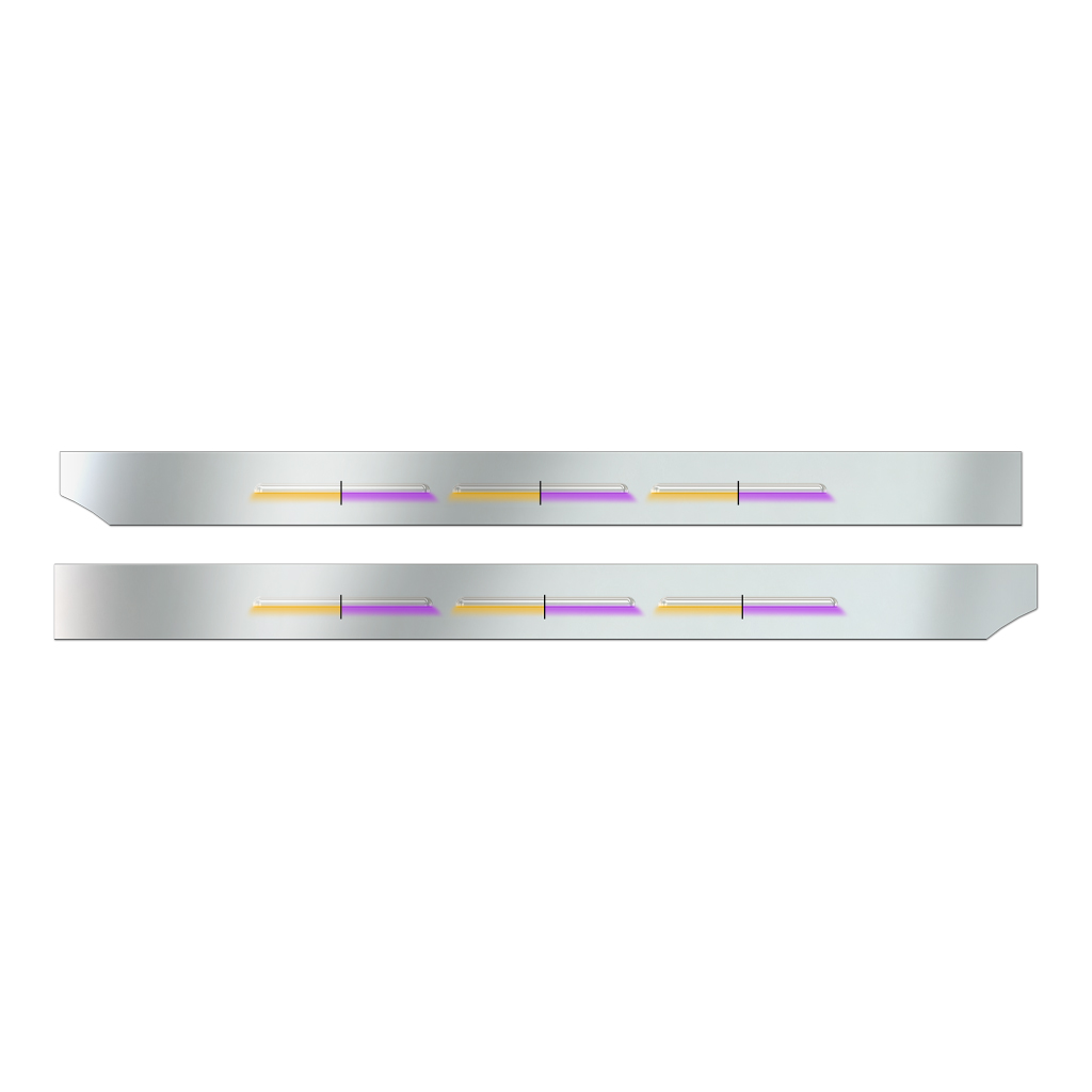 PB. 72" (Old 63") Louvered Sleeper Panel Kit (1987+) - Dual Glow Strips (Amber/Purple) | 6" Face