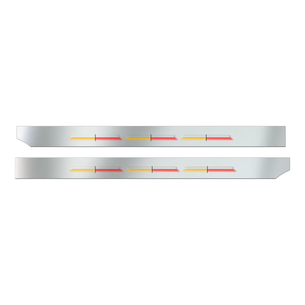 PB. 72" (Old 63") Louvered Sleeper Panel Kit (1987+) - Dual Glow Strips (Amber/Red) | 6" Face
