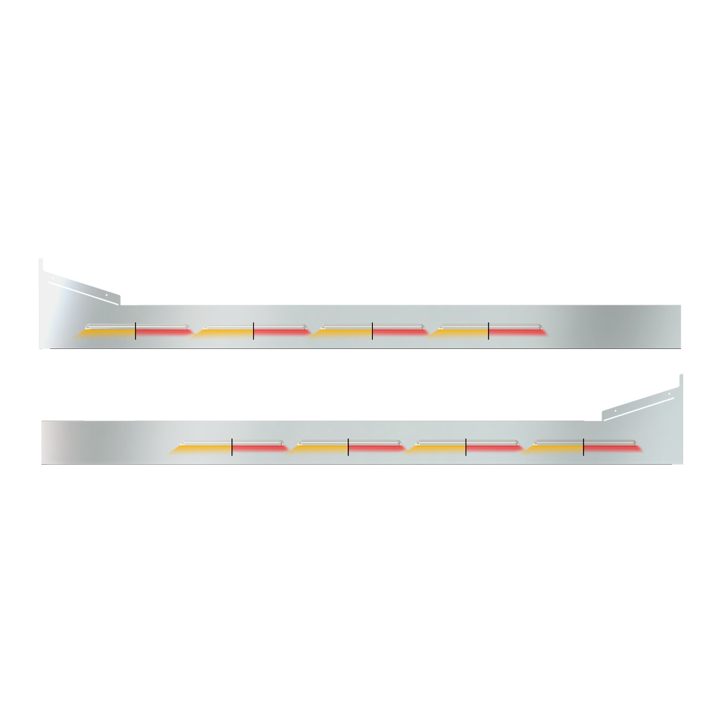 PB. 78" (Old 70") Louvered Sleeper & Extension Panel Kit (1987+) - Dual Glow Strips (Amber/Red) | 6" Face