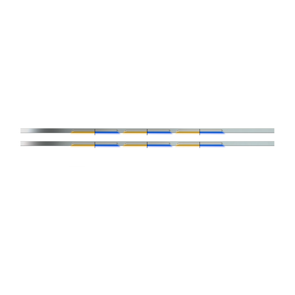 PB. 72" (Old 63") Louvered Sleeper Panel Kit (1987+) - Dual Glow Strips (Amber/Blue) | 1.3125" Face