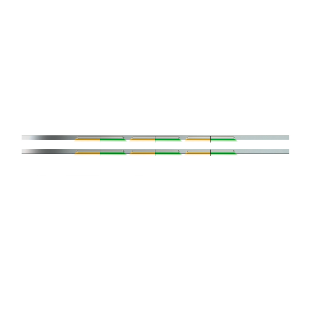 PB. 72" (Old 63") Louvered Sleeper Panel Kit (1987+) - Dual Glow Strips (Amber/Green) | 1.3125" Face