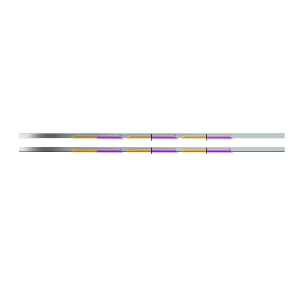 PB. 72" (Old 63") Louvered Sleeper Panel Kit (1987+) - Dual Glow Strips (Amber/Purple) | 1.3125" Face