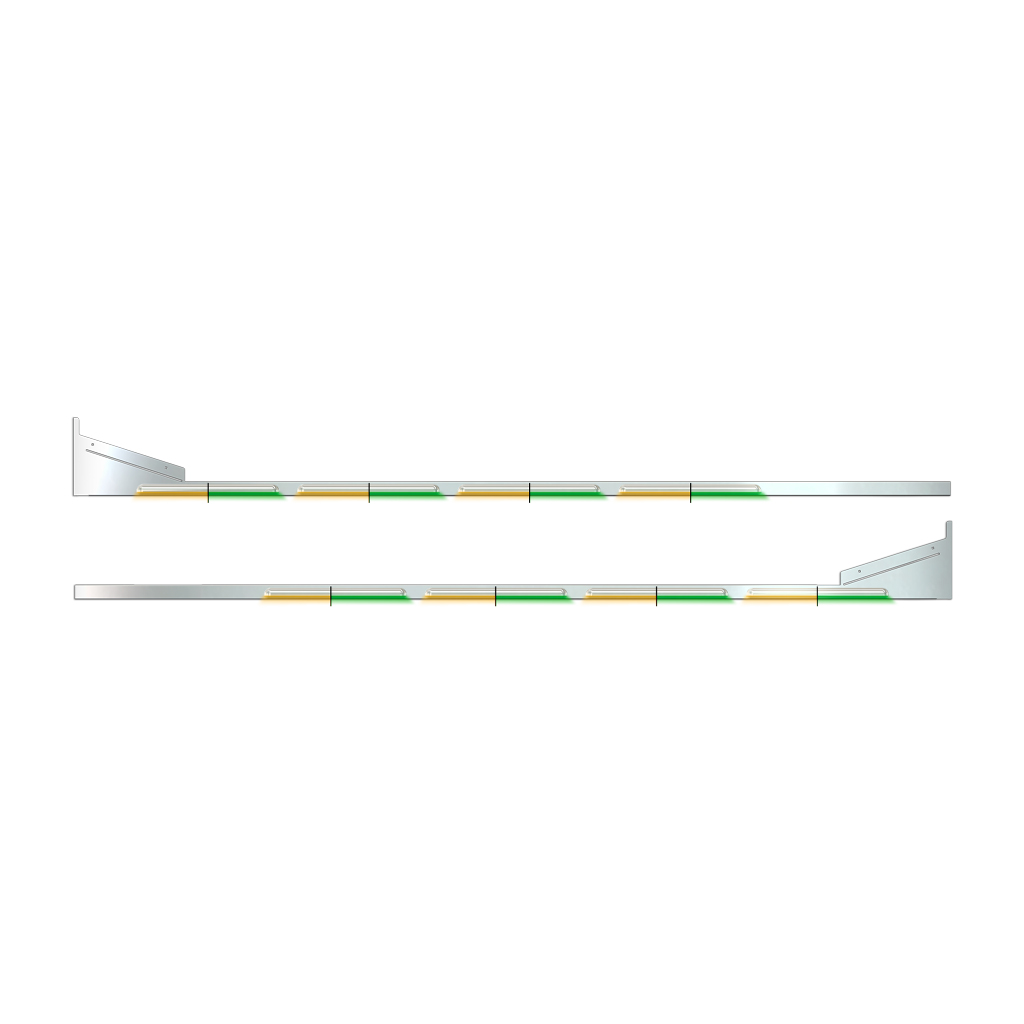 PB. 78" (Old 70") Louvered Sleeper & Extension Panel Kit (1987+) - Dual Glow Strips (Amber/Green) | 1.3125" Face