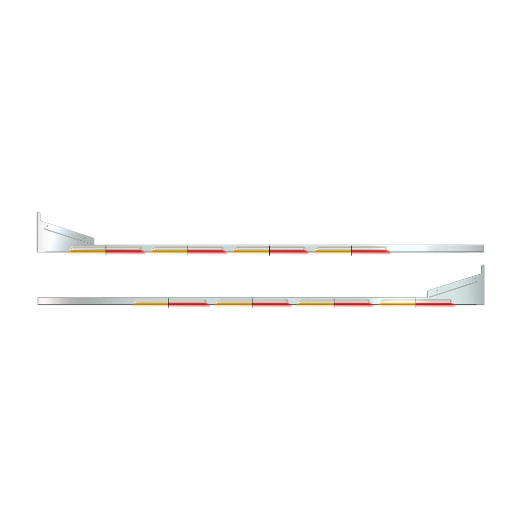 PB. 78" (Old 70") Louvered Sleeper & Extension Panel Kit (1987+) - Dual Glow Strips (Amber/Red) | 1.3125" Face
