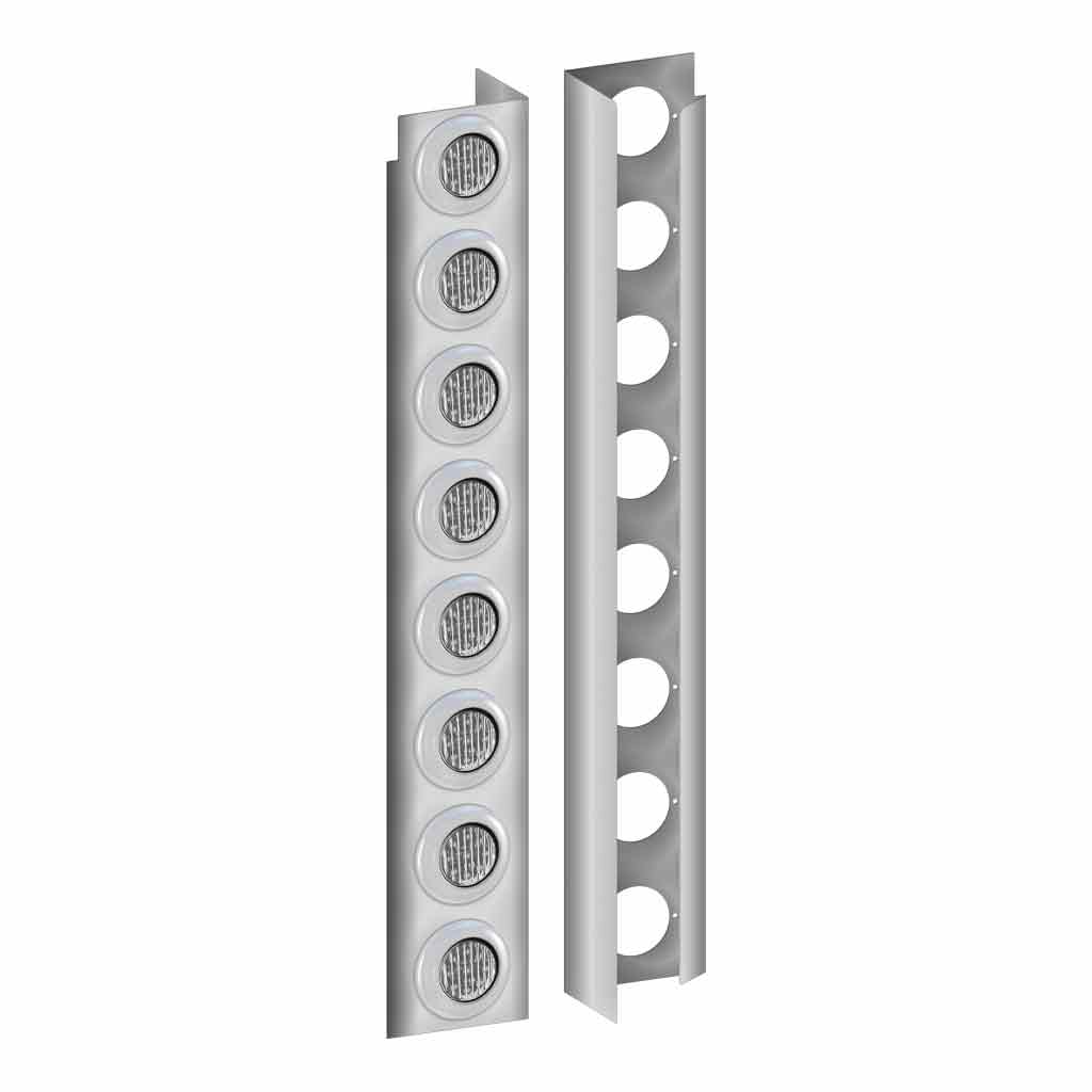 PB. 389/388 Rear 15" Premium Flangeless Air Cleaner LED Light Bar Kit (2010+) - 2" LEDs (Clear Lens)