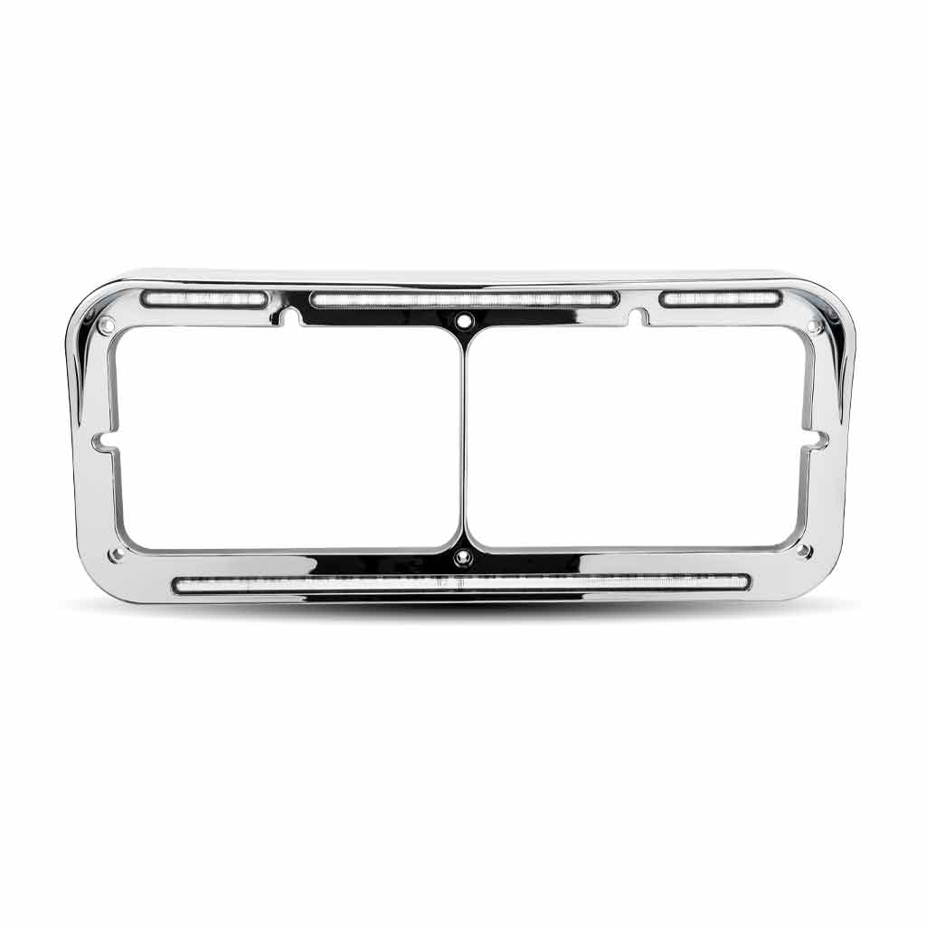 White Accent Auxiliary LED Headlight Bezel - 51 Diodes
