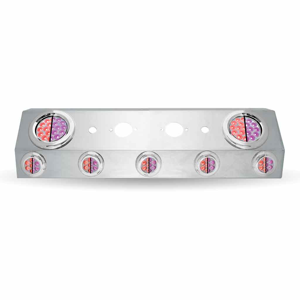 Dual LED Air Line Box - 4" & 2" LEDs (Clear Lens) | Stainless Steel - Thumbnail 2