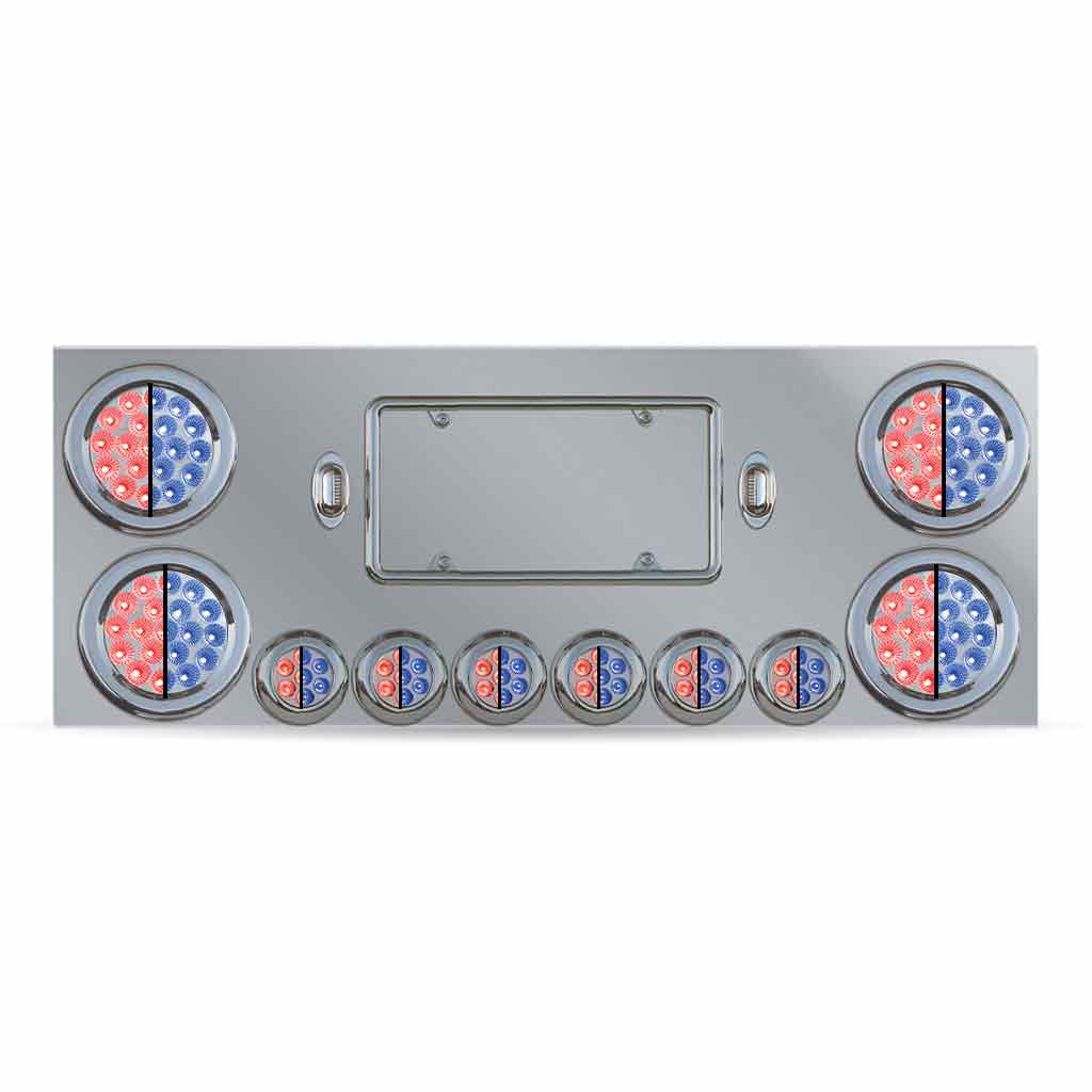 Dual LED Rear Center Panel - 4" & 2" LEDs | Stainless Steel - Thumbnail 2