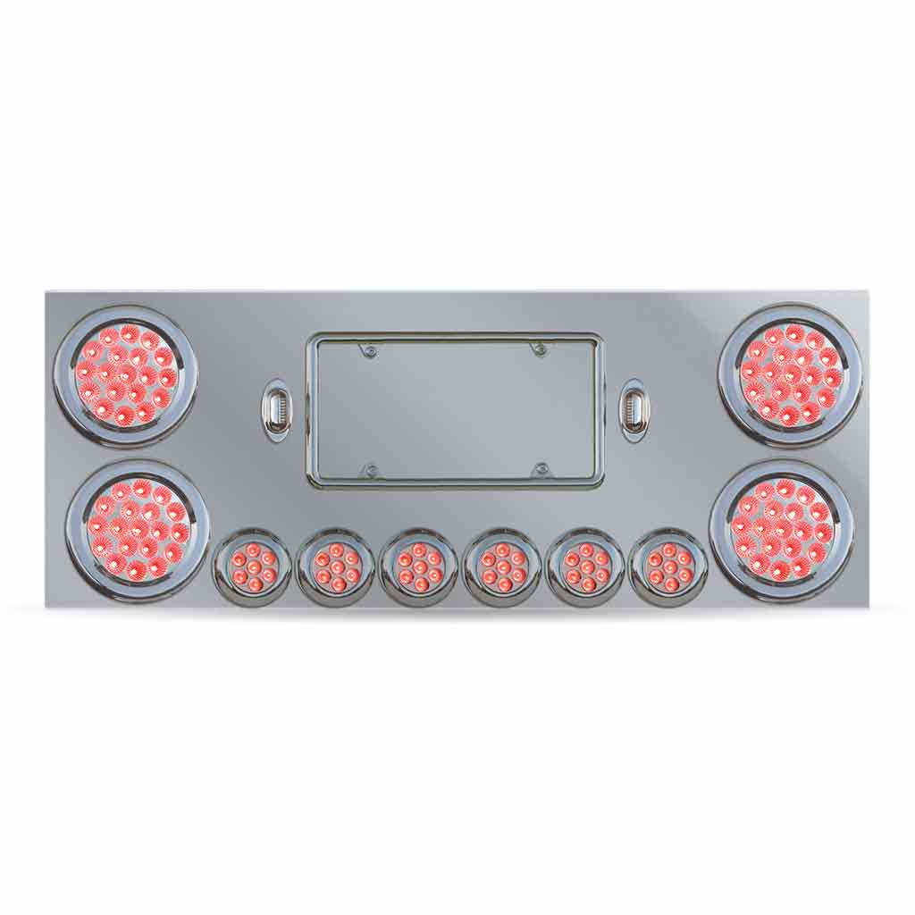 Dual LED Rear Center Panel - 4" & 2" LEDs | Stainless Steel - Thumbnail 4