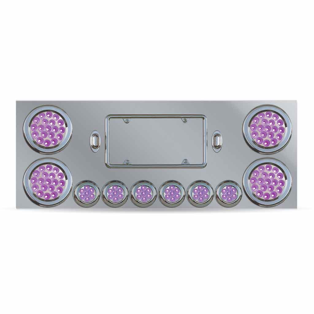 Dual LED Rear Center Panel - 4" & 2" Dual LEDs (Clear Lens) | Stainless Steel - Thumbnail 5