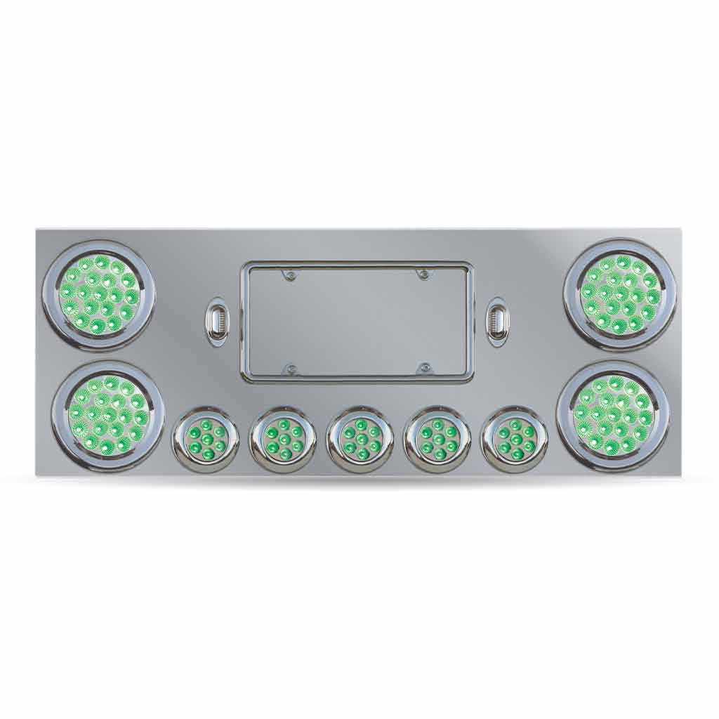 Dual LED Rear Center Panel - 4" & 2.5" Dual LEDs (Clear Lens) | Stainless Steel - Thumbnail 5