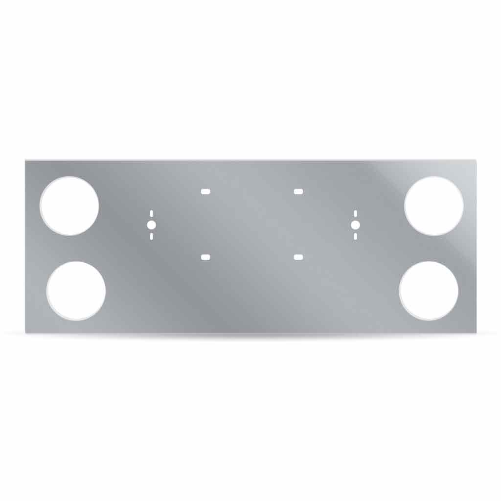LED Rear Center Panel - 4 x 4" Holes | Stainless Steel