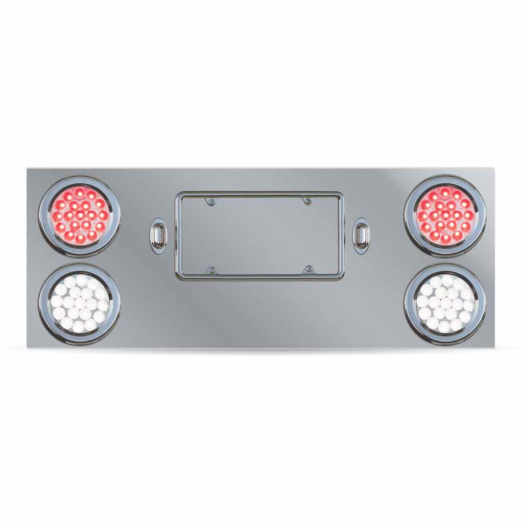 Dual LED Rear Center Panel - 4" Dual LEDs (Clear Lens) | Stainless Steel - Thumbnail 5