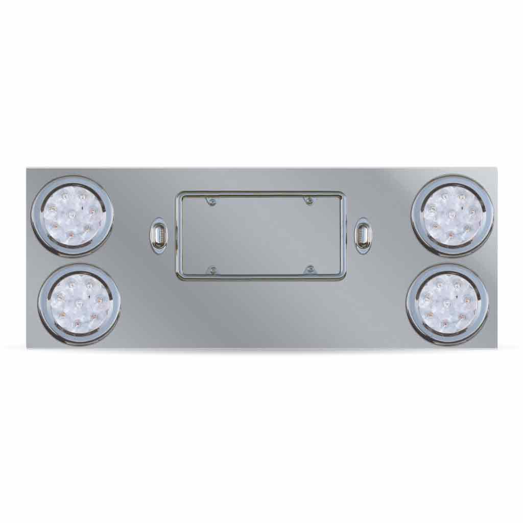 LED Rear Center Panel - 4" LEDs (ClearLens) | Stainless Steel - Thumbnail 2