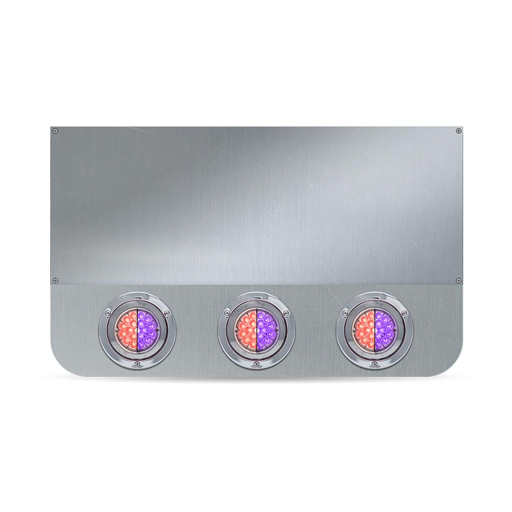 20" Drop Dual LED Rear Center Panel with Rounded Bottom - Star-Burst Watermelon LEDs (Clear Lens) - Thumbnail 3