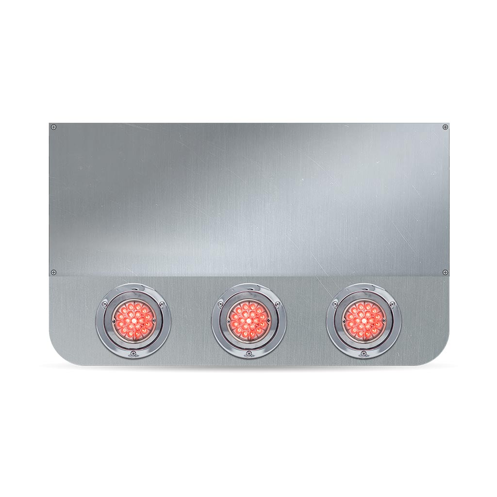 20" Drop Dual LED Rear Center Panel with Rounded Bottom - Star-Burst Watermelon LEDs (Clear Lens) - Thumbnail 8