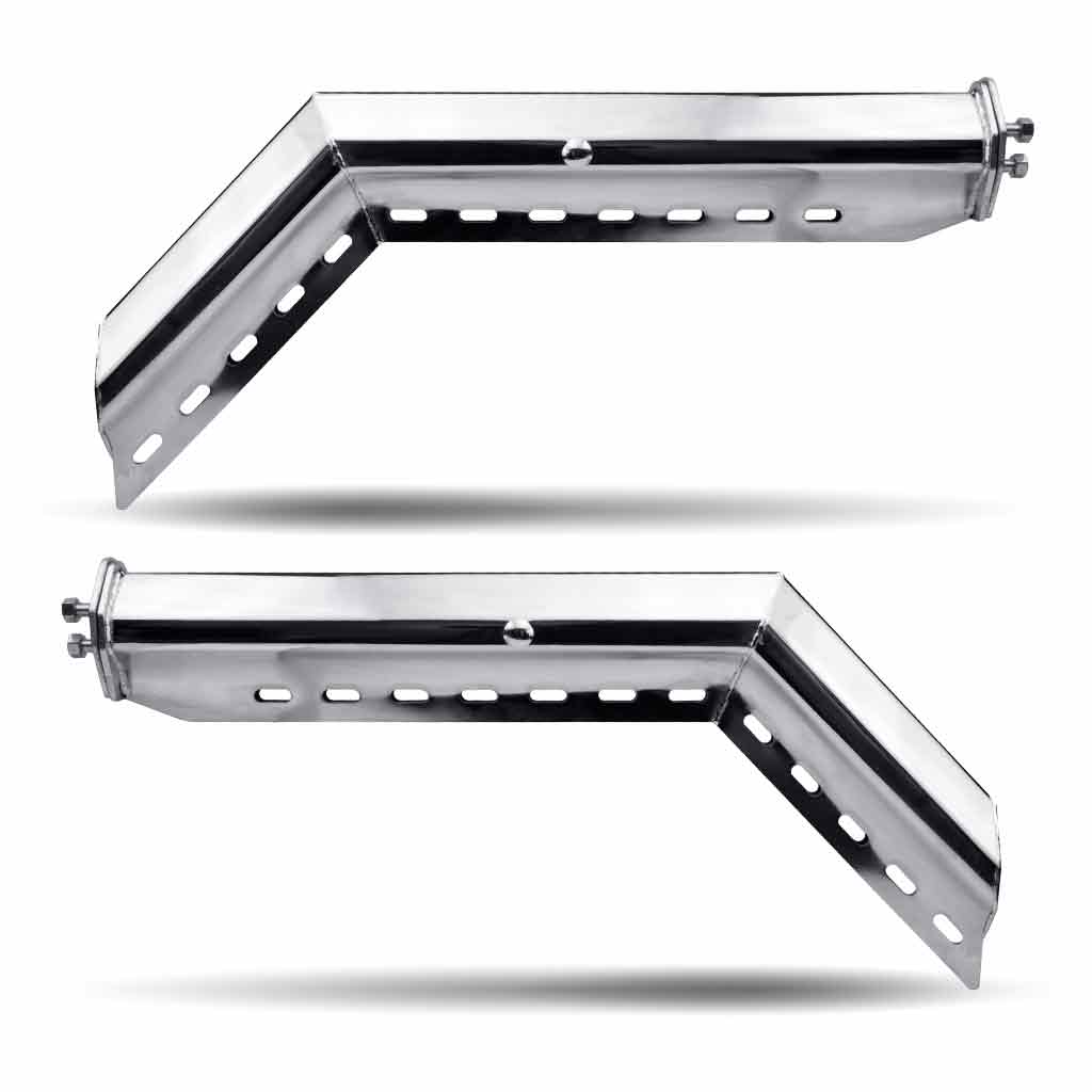 45? Angled 30" Mud Flap Hangers - 1 1/8" Bolt Spacing | Stainless Steel