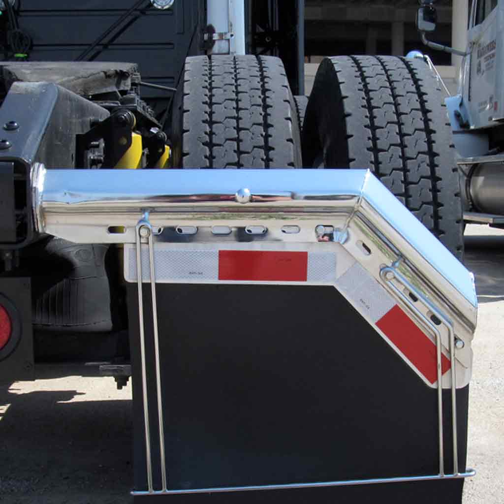 45? Angled 30" Mud Flap Hangers - 1 1/8" Bolt Spacing | Stainless Steel - Thumbnail 3