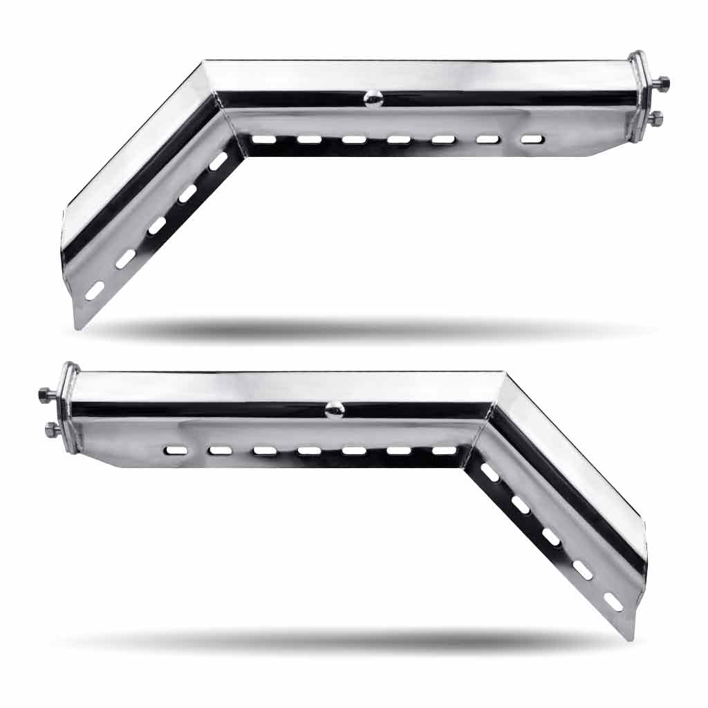 45° Angled 28.5" Mud Flap Hangers - 2 1/2" Bolt Spacing | Stainless Steel - Thumbnail 2