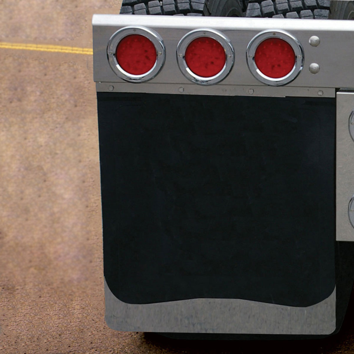 24" Wave Bottom Mud Flap Weight - Welded | Stainless Steel