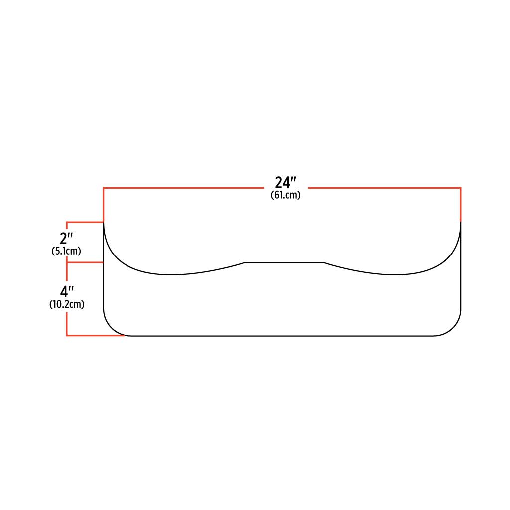 24" Wave Bottom Mud Flap Weights - Bolted | Stainless Steel