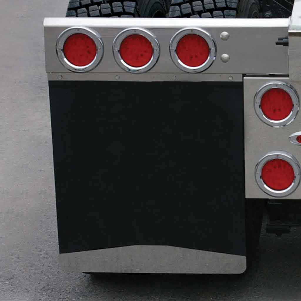 24" Angled Bottom Mud Flap Weight with Backing Plate - Welded | Stainless Steel - Thumbnail 4