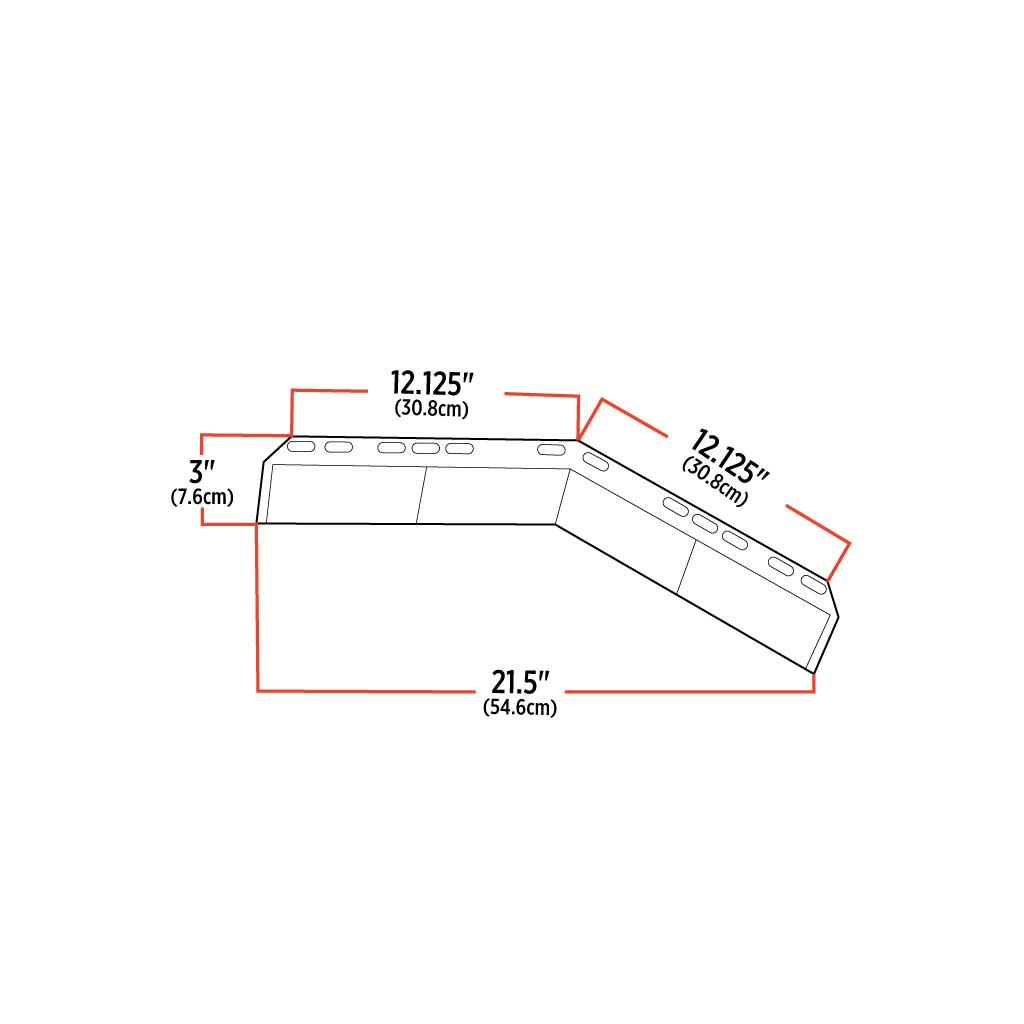 Angled Reflector Strip with 3M Reflector - Aluminum - Thumbnail 3