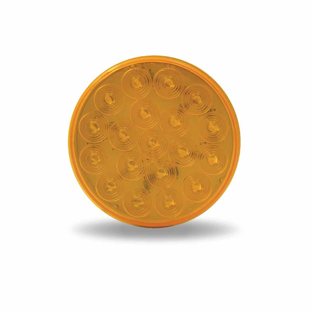 4" Amber Turn & Marker Round LED Light - 19 Diodes - Thumbnail 5