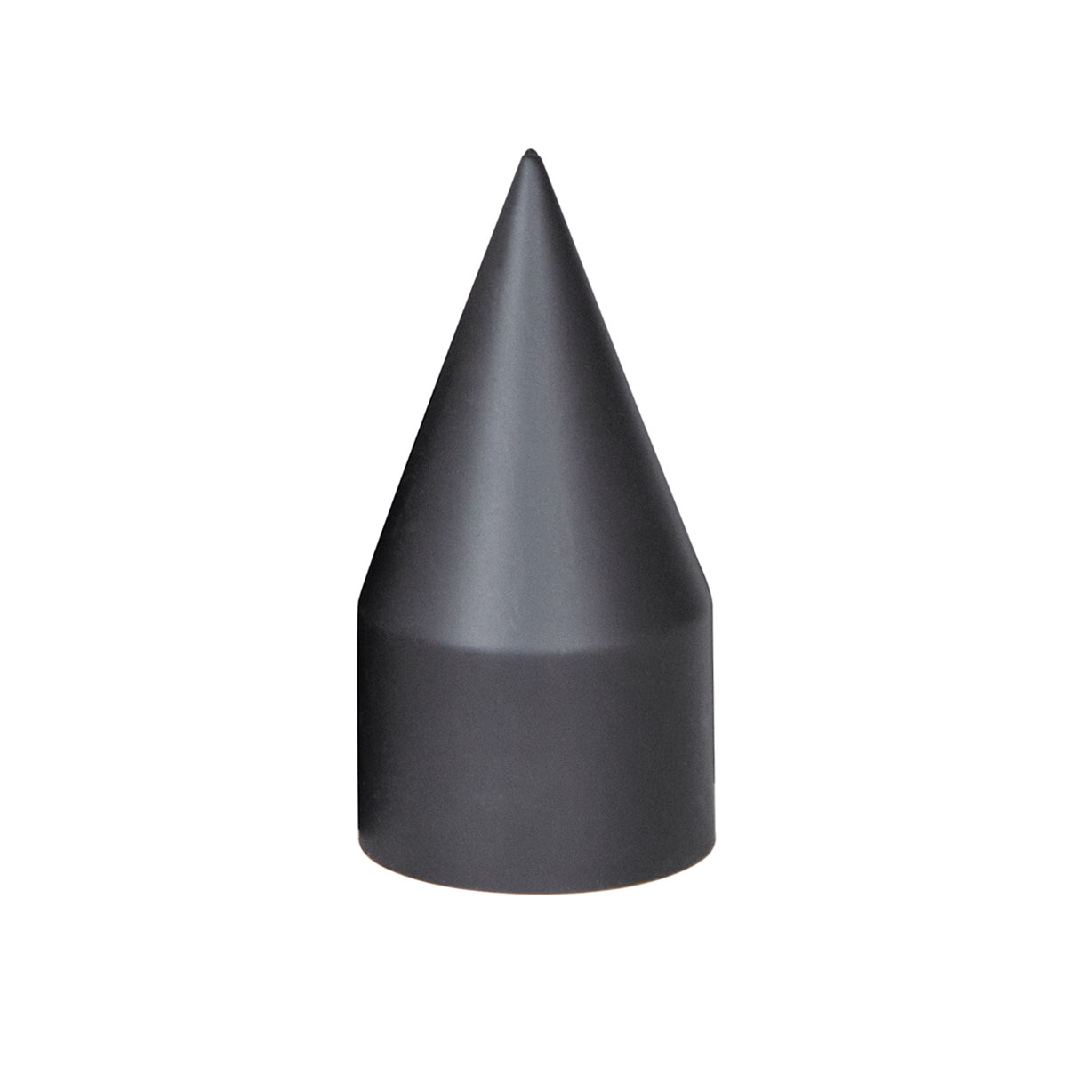 33mm x 4-1/8" Matte Black Spike Nut Cover - Thread-On (Bulk) - Thumbnail 2